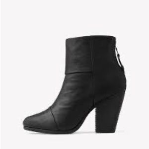 Black Leather Rag & Bone Newbury Boots Size 39